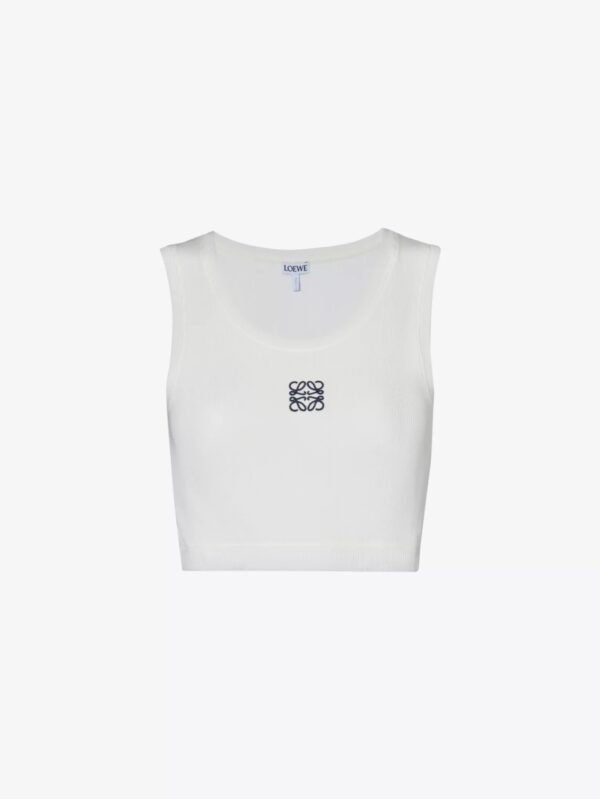 Loewe Cropped Anagram Tank Top In Cotton