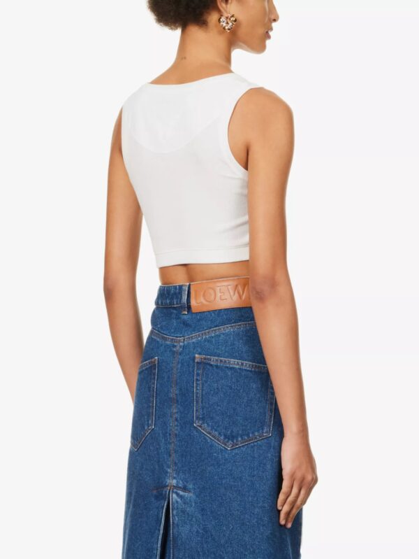 Loewe Cropped Anagram Tank Top In Cotton - Image 4