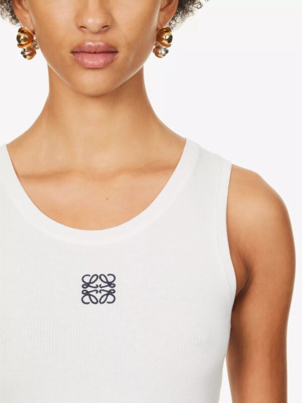 Loewe Cropped Anagram Tank Top In Cotton - Image 5