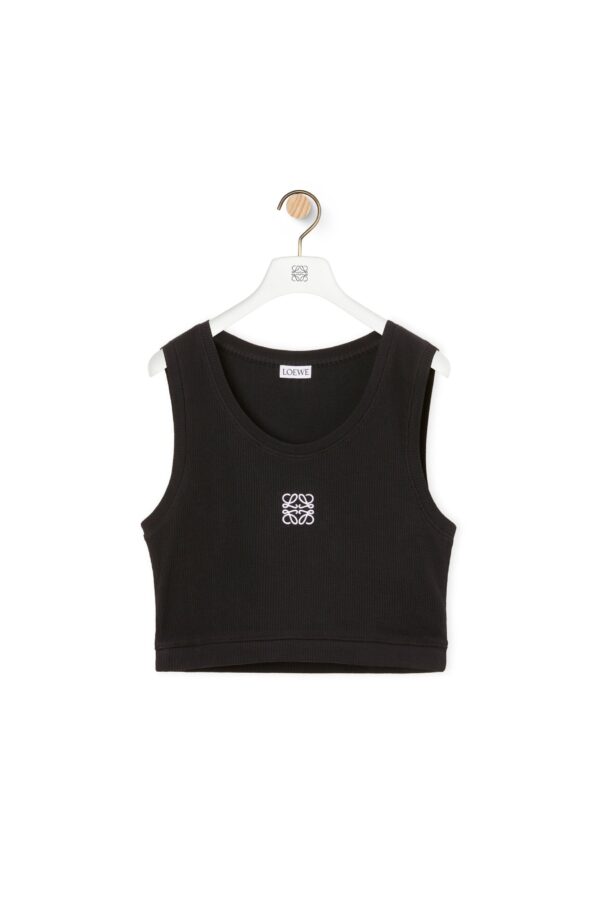 Loewe Cropped Anagram Tank Top In Cotton - Image 6