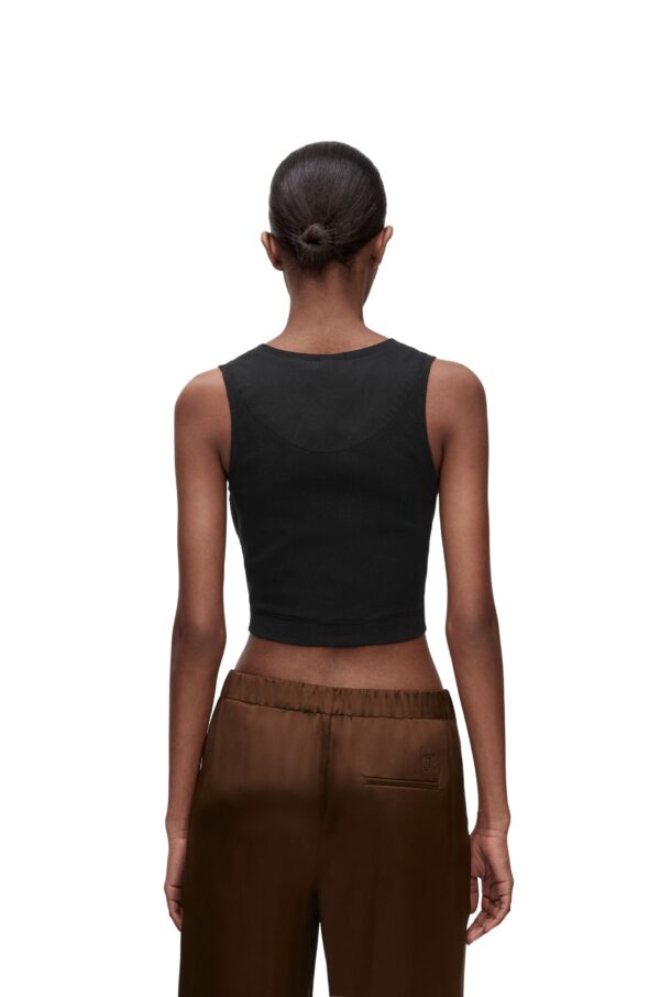 Loewe Cropped Anagram Tank Top In Cotton - Image 7