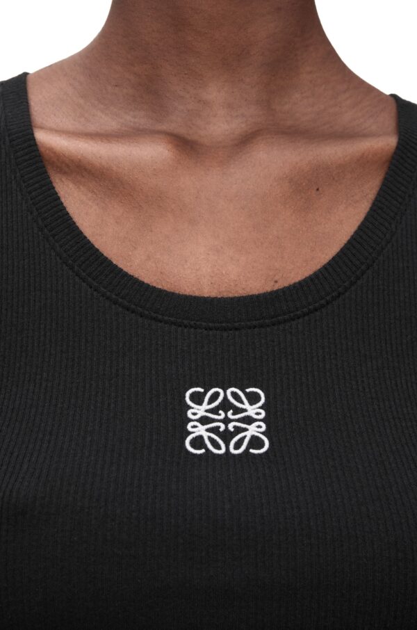 Loewe Cropped Anagram Tank Top In Cotton - Image 9