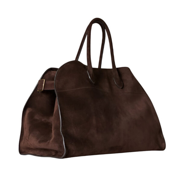 The Row Soft Margaux Bag in Suede